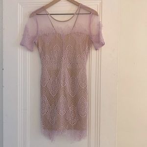 Illusion Lavender Mini Dress